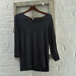 🔴Market and Spruce Women Black 3/4 Sleeve T-Shirt medium